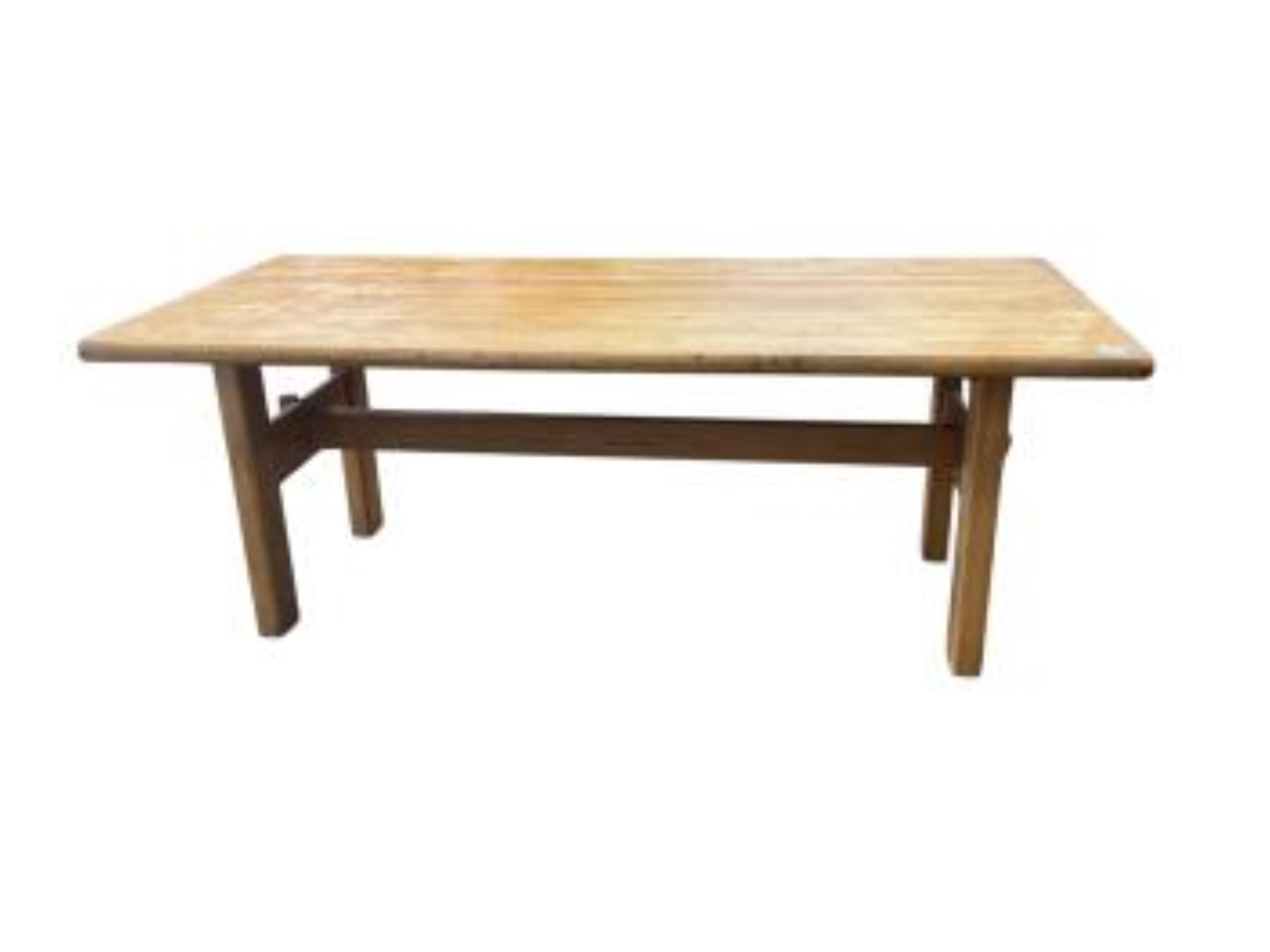 A modern rectangular pine refectory dining table, width 190cm, depth 90cm, height 72cm